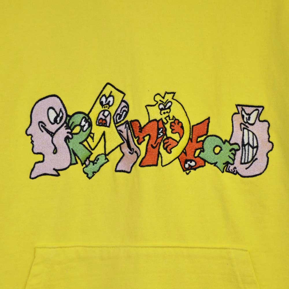 Brain Dead Embroidered Graffiti Hoodie (Light Yellow)